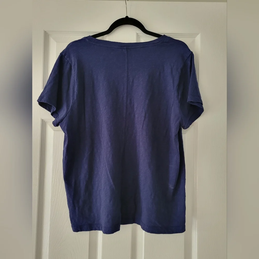 JCrew Blue Short Sleeve Tee Classic Casual - Picture 2 of 5
